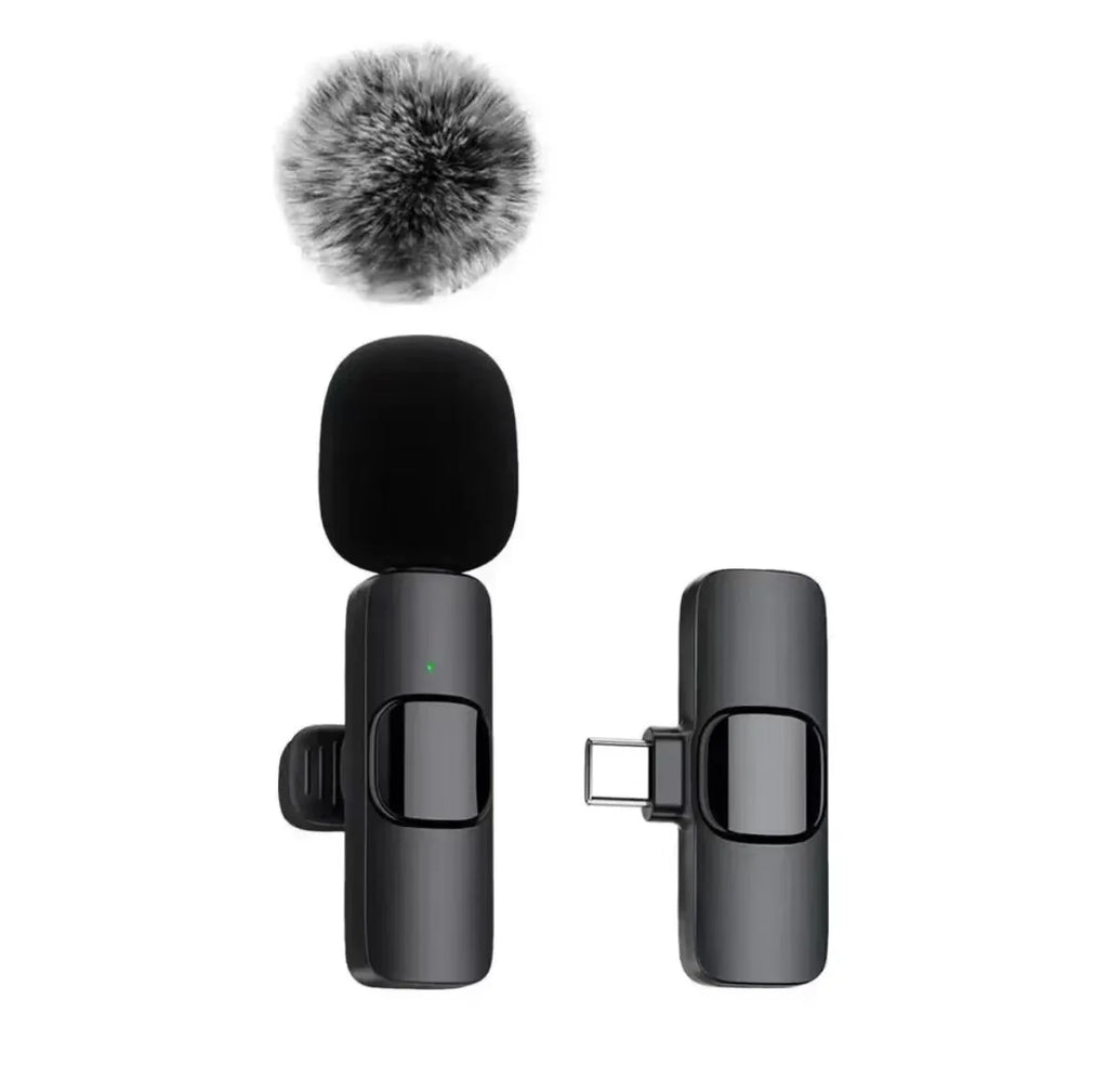Mini Portable Wireless Lavalier Microphone for Live Broadcast Gaming Audio Video Recording Iphone Android