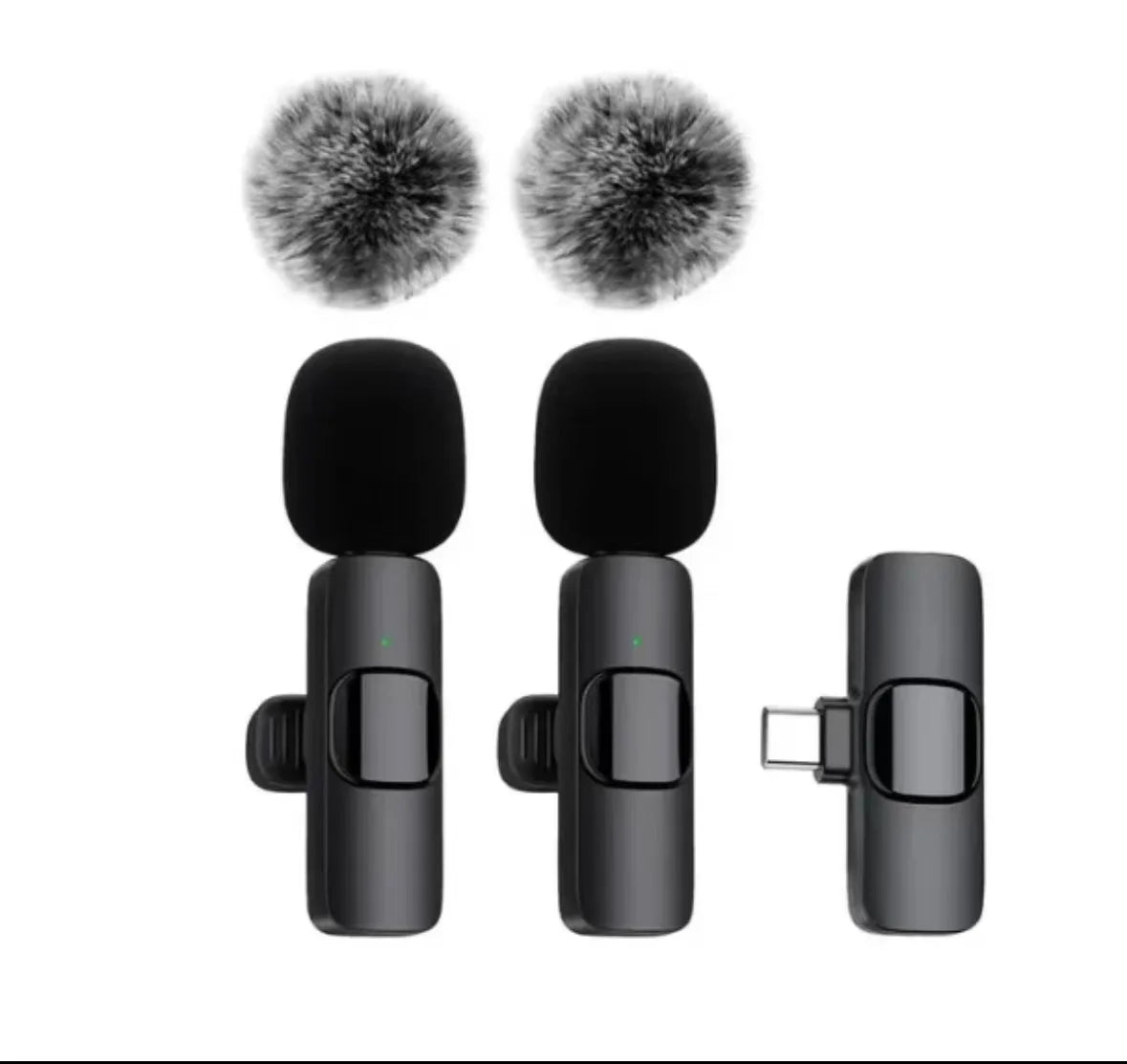 Mini Portable Wireless Lavalier Microphone for Live Broadcast Gaming Audio Video Recording Iphone Android