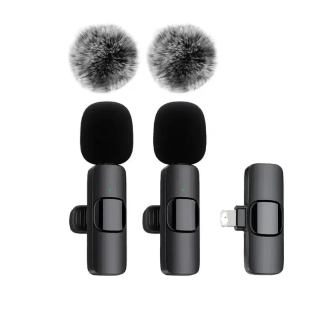 Mini Portable Wireless Lavalier Microphone for Live Broadcast Gaming Audio Video Recording Iphone Android